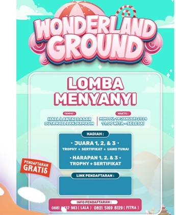  Ikuti Lomba Menyanyi di Wonderland Ground Duta Mall Banjarmasin